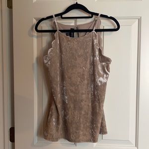 Velvet sleeveless A.Byer nude tank size small